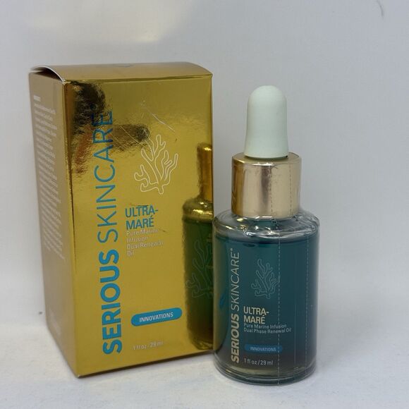 Serious Skincare Ultra Mare Pure Marine Dual Renewal Oil 1 Oz New Sealed Retired - Picture 1 of 9